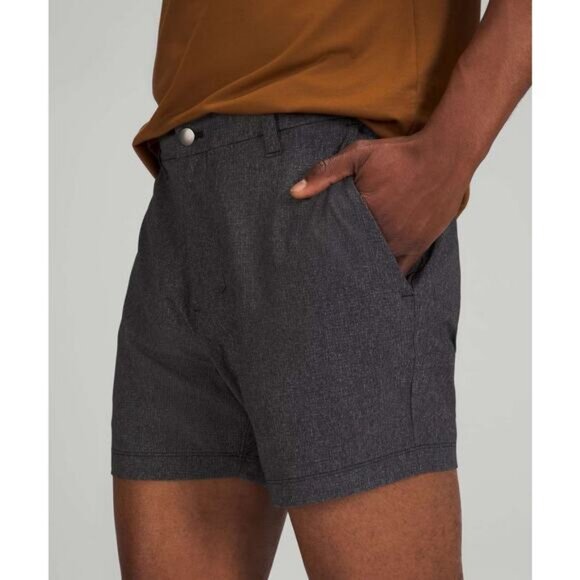 Lululemon Commission Classic-Fit Short 5" Ventlight In Heathered Black Size 38 - Picture 2 of 9